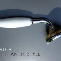 Antik-Dusch-Griff – optional – <br>Porzellan und Metall